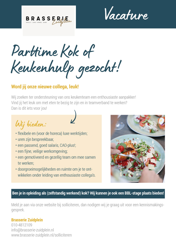 Vacature Keukenhulp Kok